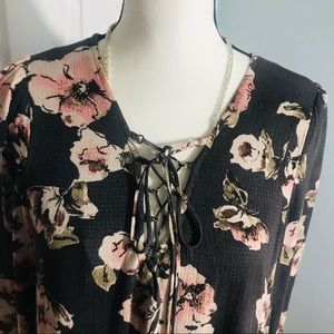 BEAUTIFUL FLORAL LINED A-LINE DRESS